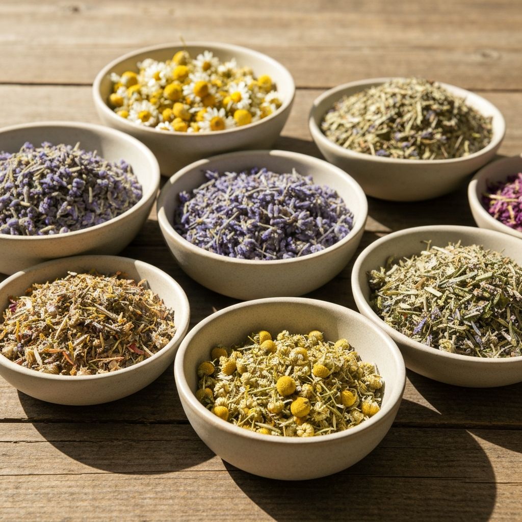 Zioła i herbaty - rumianek, lawenda, mięta